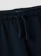 Children's regular fit blue pure cotton trousers_3