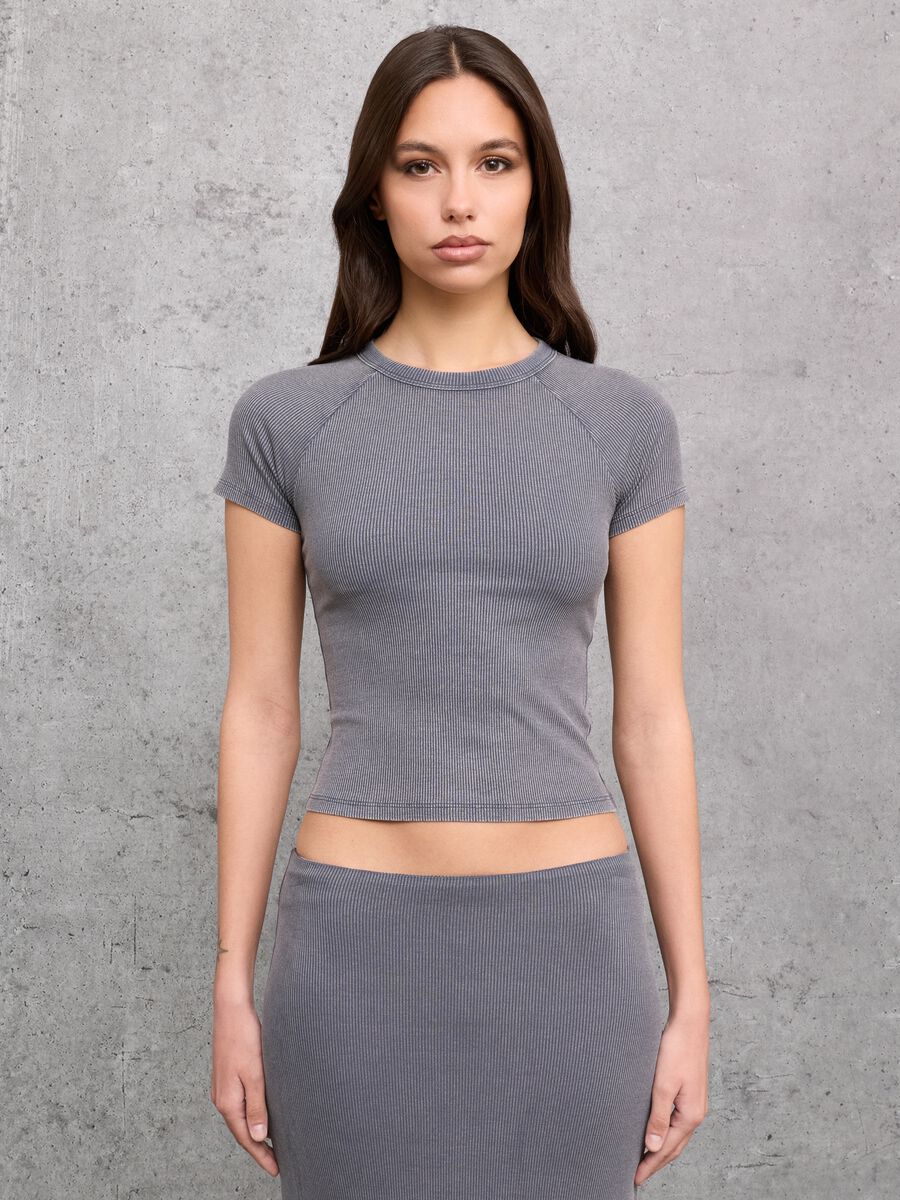 Ribbed Perfect T-shirt Vintage Grey_0