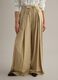 Beige viscose blend flare trousers_1