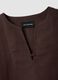 Brown oversized top in linen and viscose blend_5