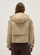 Beige cotton blend regular fit jacket with hood_2