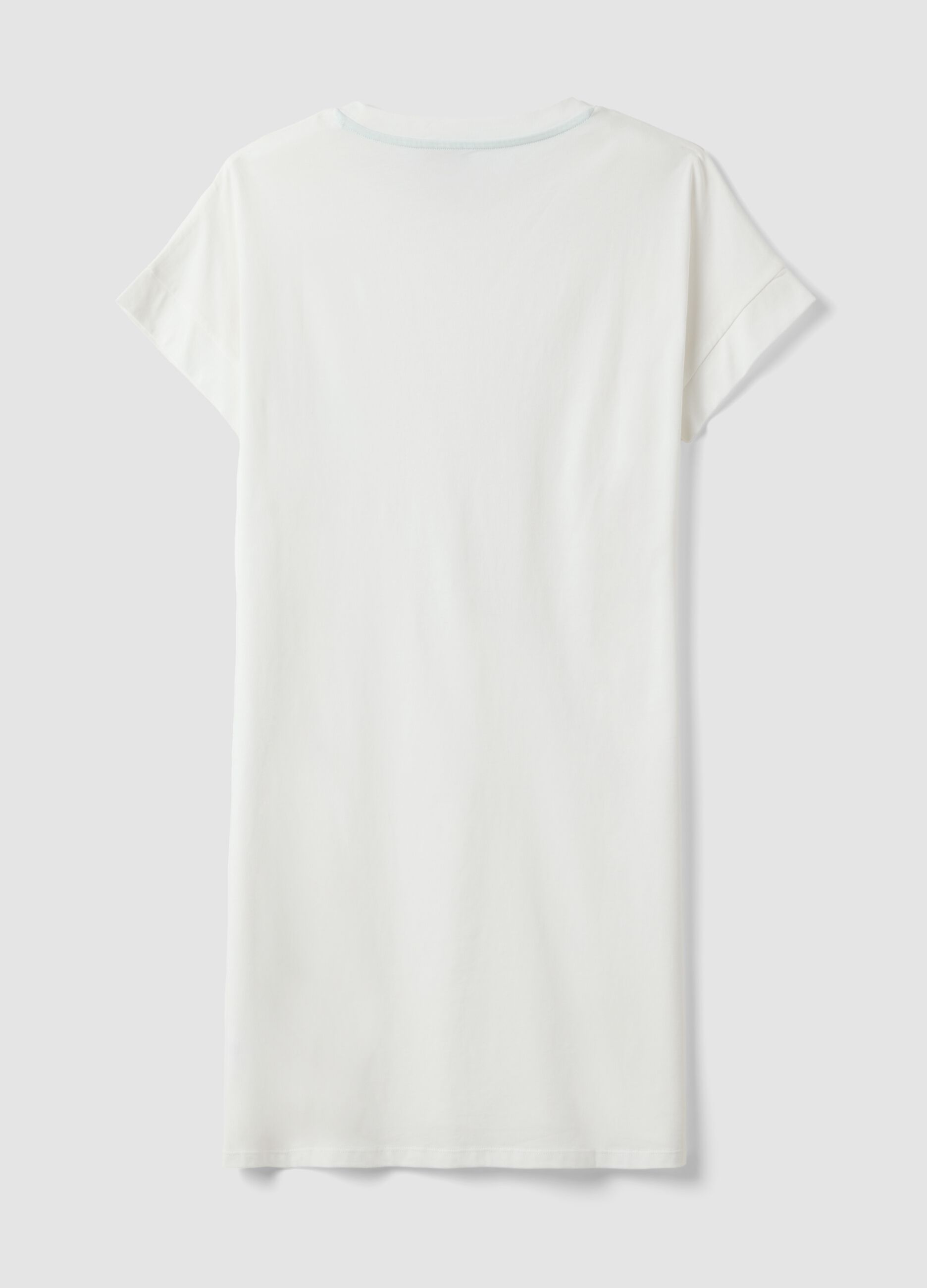 White nightdress in pure organic cotton with Minnie print