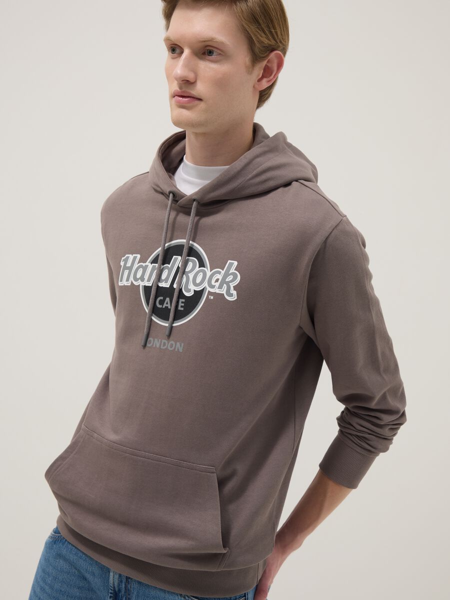 Grey pure cotton regular fit sweatshirt Hard Rock Cafe London_3