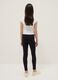 Girls' black stretch cotton slim fit leggings_1