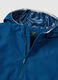 Blue waterproof regular fit jacket with hood and zip for kids_2