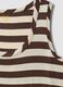 Brown striped stretch viscose tank top_5