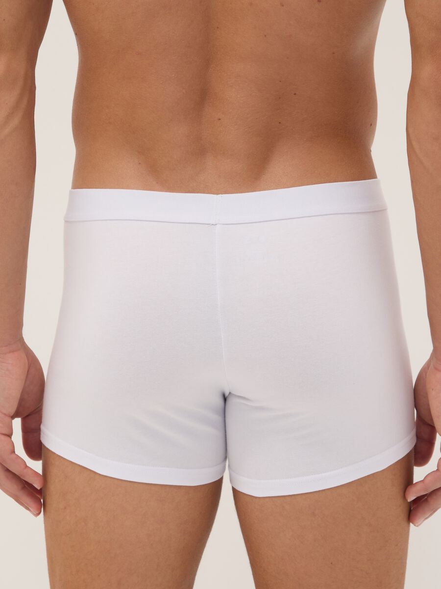 Five-pack of white organic stretch cotton boxer shorts_2