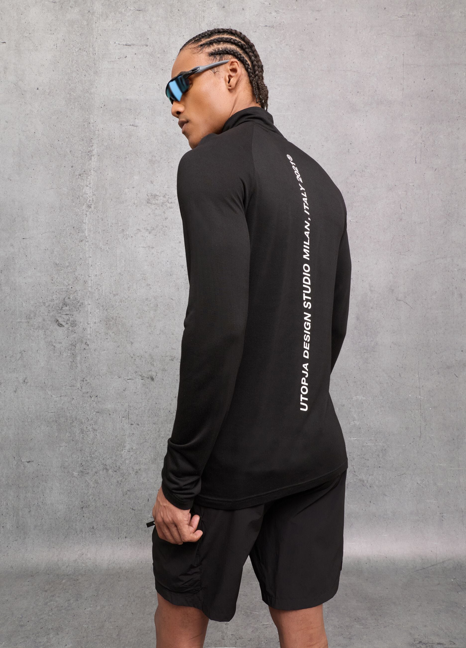 Half-Zip Light Sweater Black