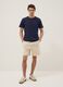 Blue short-sleeved pure cotton T-shirt_2
