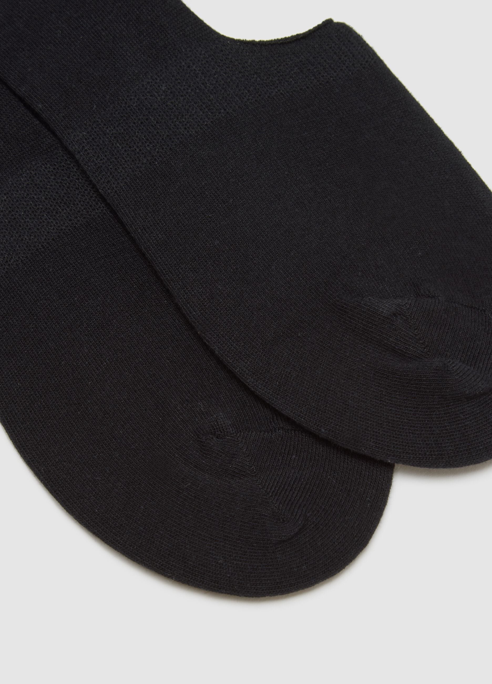 Multipack of Invisible Black Cotton Blend Sports Socks