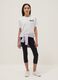 Girls' black stretch cotton slim fit leggings with heart detail_0
