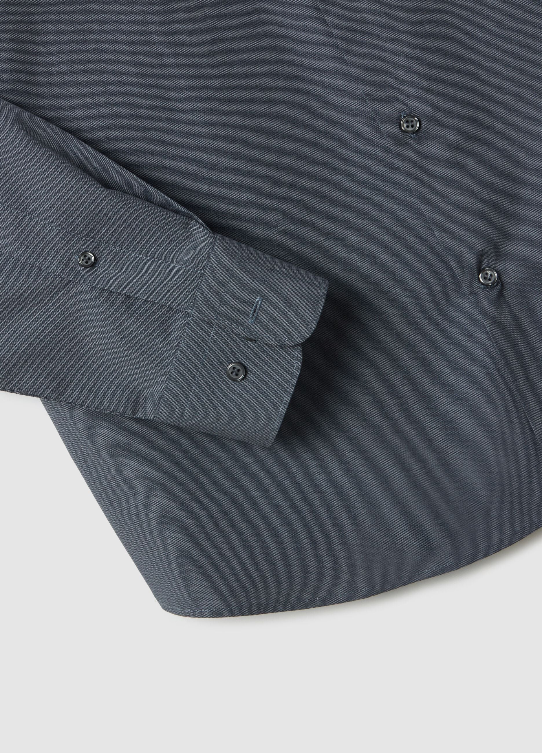 Grey pure cotton regular fit easy iron shirt
