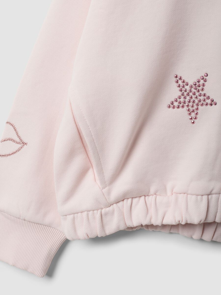Girls&rsquo; pink cropped pure cotton hoodie_2