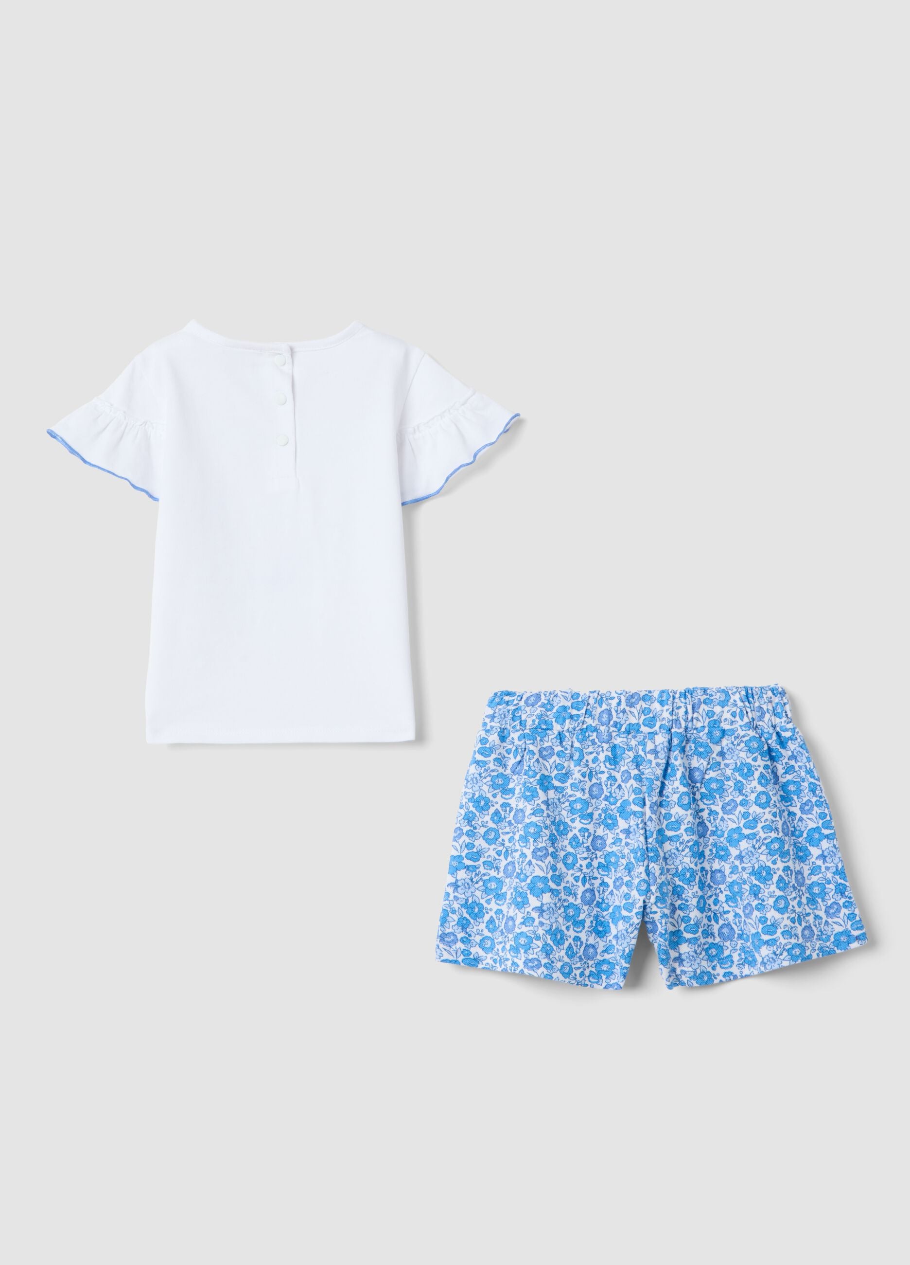 Girls&rsquo; multicolour stretch cotton set with The Aristocats print