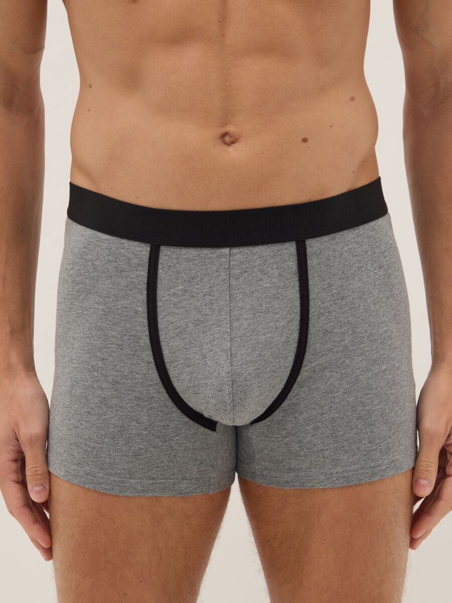 Tripack boxer midi in cotone organico elasticizzato multicolor regular fit_1