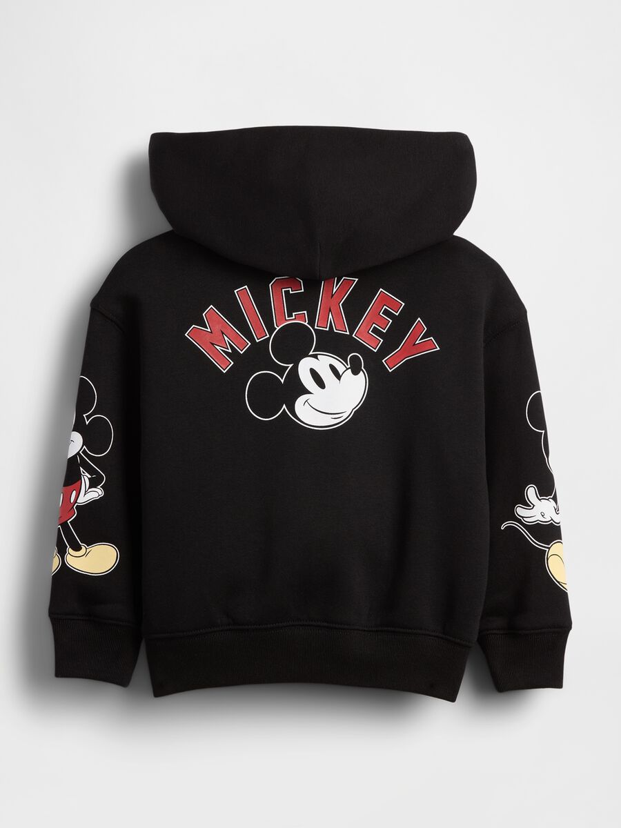 Black Hoodie with Zip Mickey Mouse_1