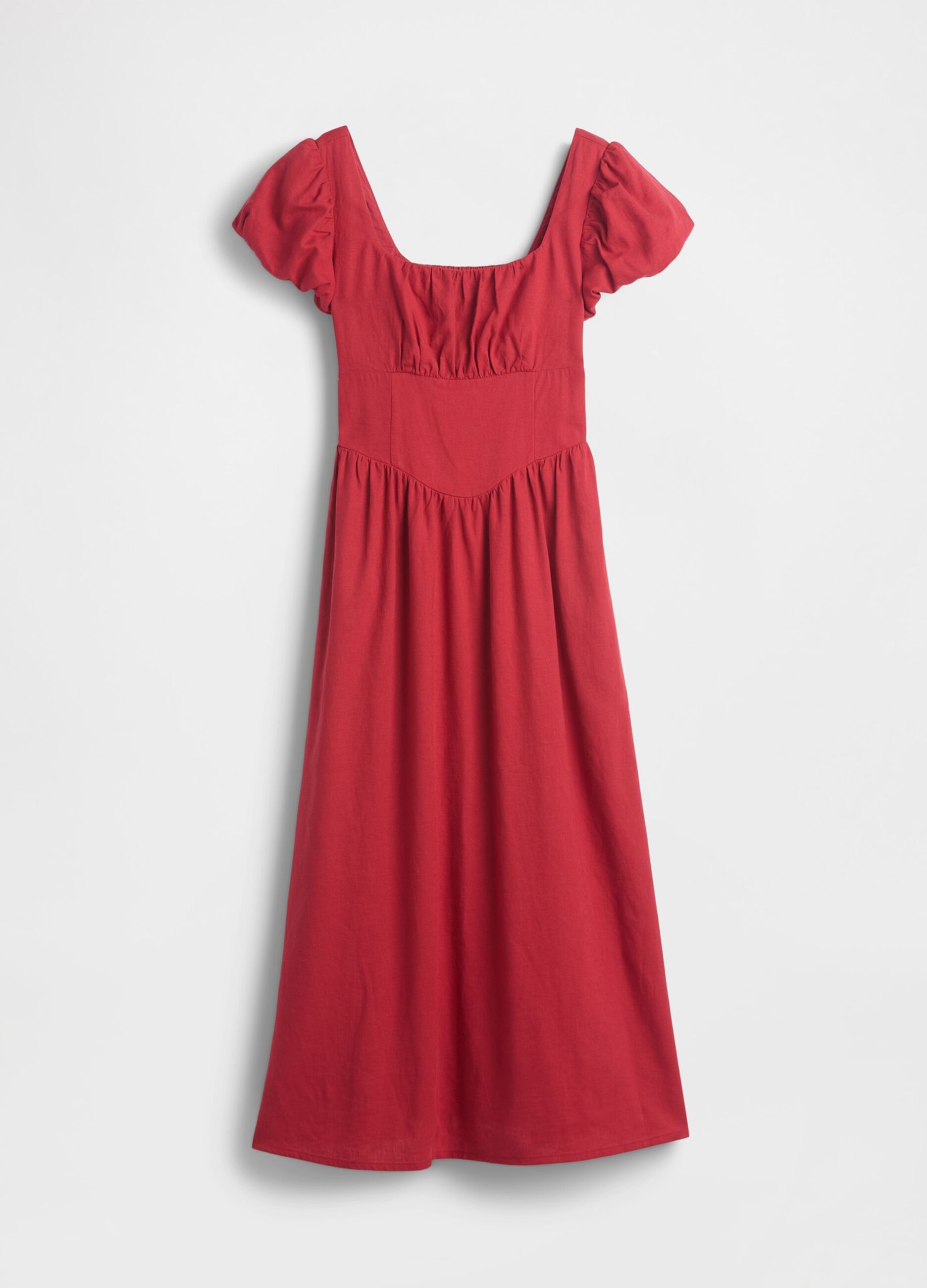 Midi dress in a linen blend