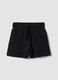 Blue regular-fit pure cotton shorts with elasticated waist for girls_0