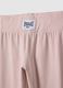 Pink stretch cotton regular fit leggings with Everlast logo_5