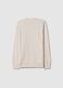 Beige crew-neck sweatshirt for boys in pure cotton regular fit with print_4