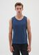 Men's Regular Fit Blue Pure Cotton Vest_0