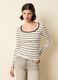 Ribbed T-shirt with striped pattern_1