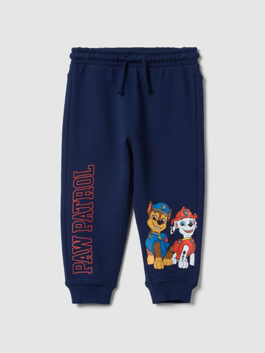 Blue pure cotton trousers with Paw Patrol print for boys_0