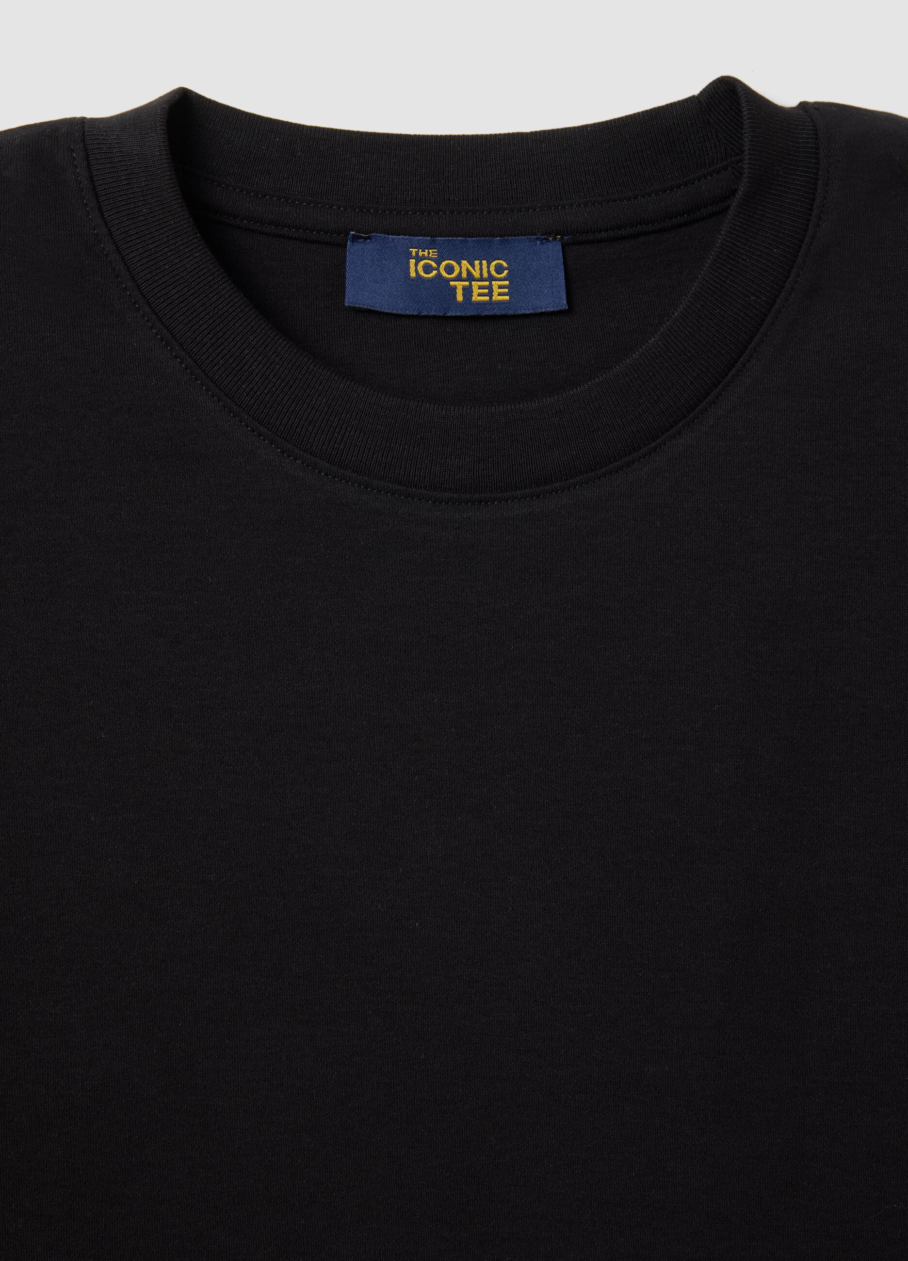 Relaxed Fit Black Pure Cotton Short Sleeve T-Shirt