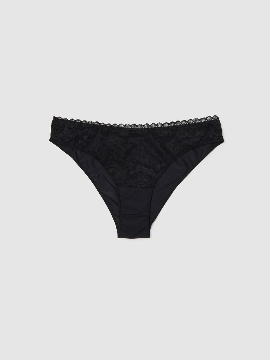 Black lace regular fit knickers_4