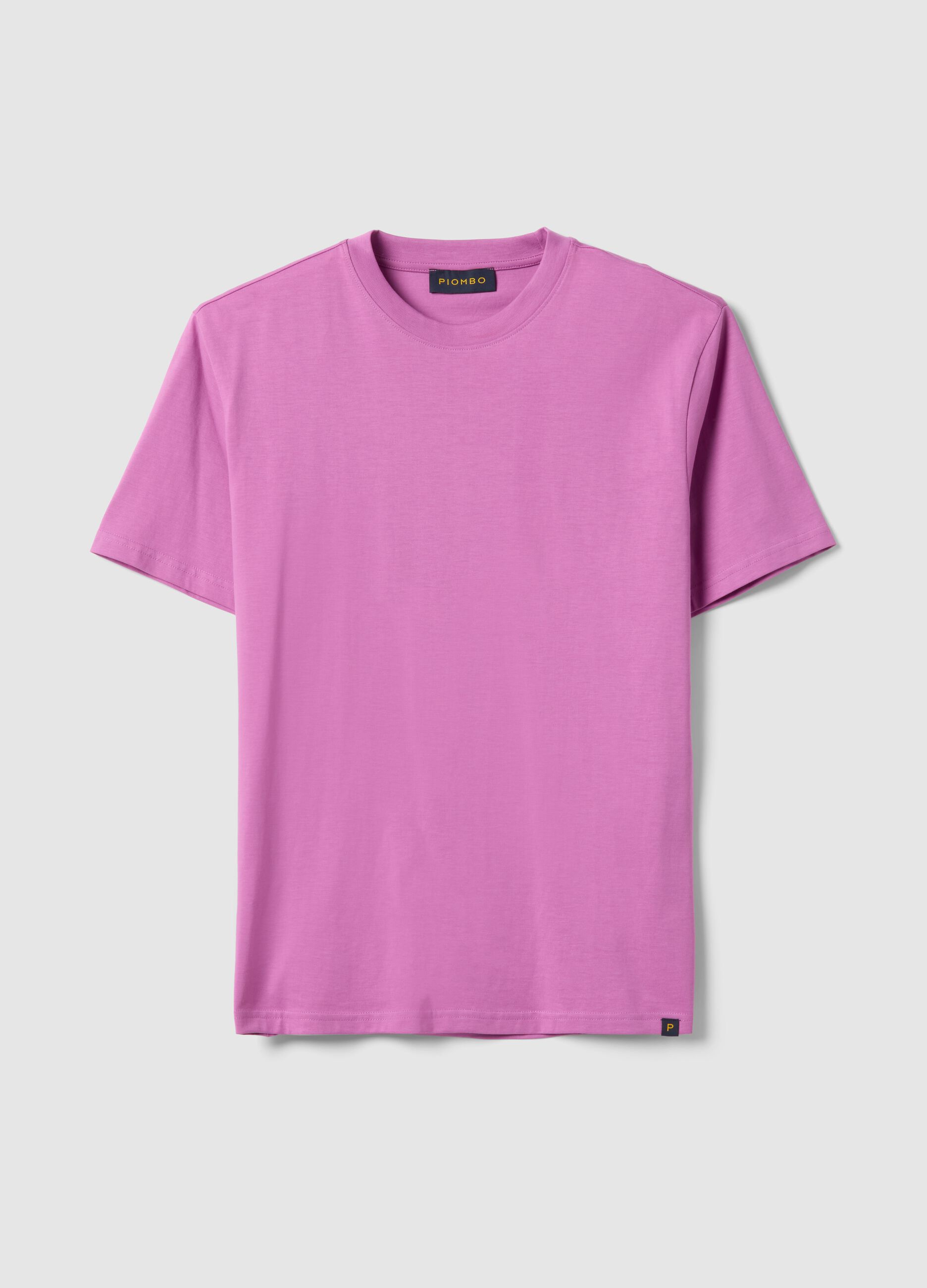Pink relaxed fit pure cotton crew neck T-shirt