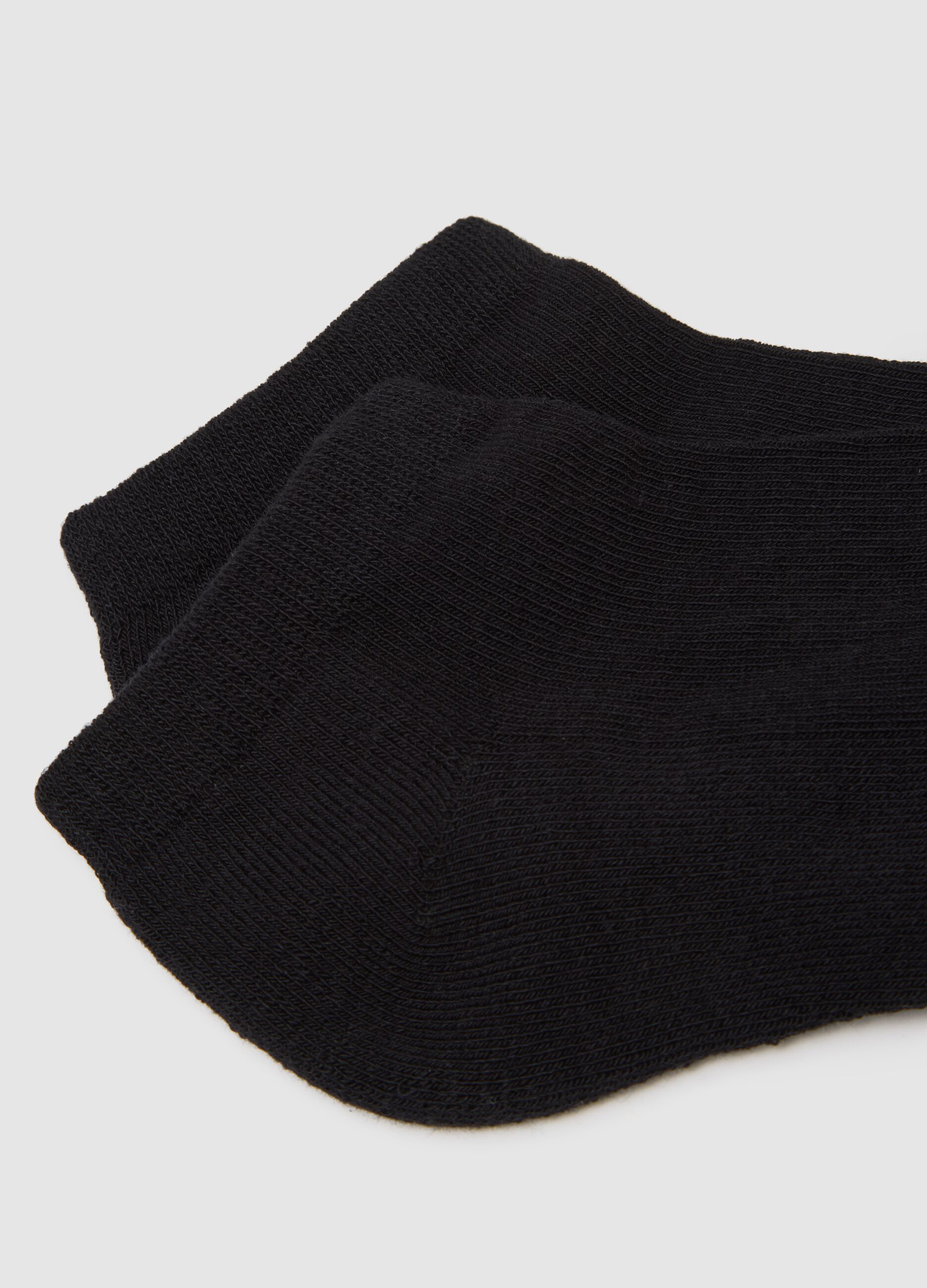 Three-pack of black stretch cotton sports socks