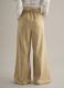 Beige viscose blend flare trousers_2
