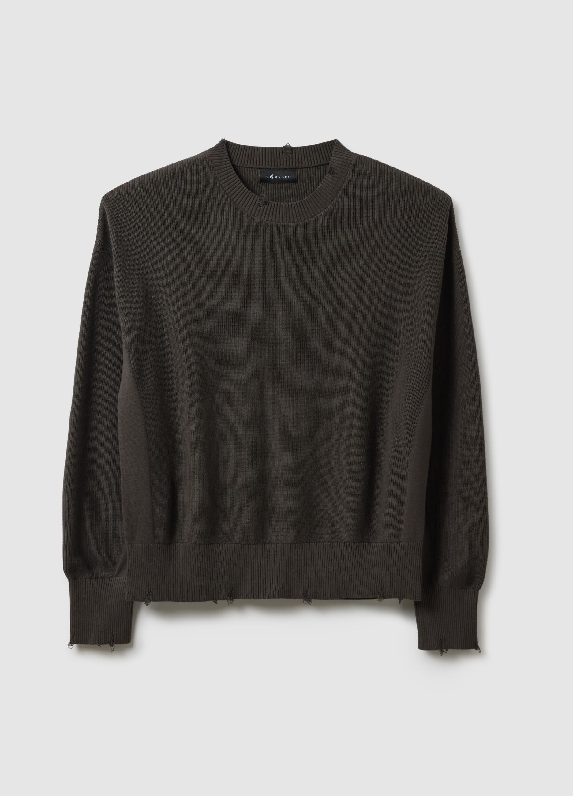 Brown pure cotton oversized sweater