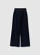 Wide Leg Stretch Cotton Blue Jeans_4