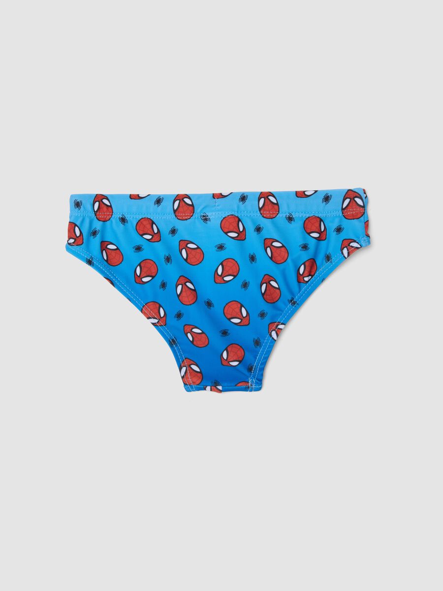 Blue stretch swim briefs for boys_1