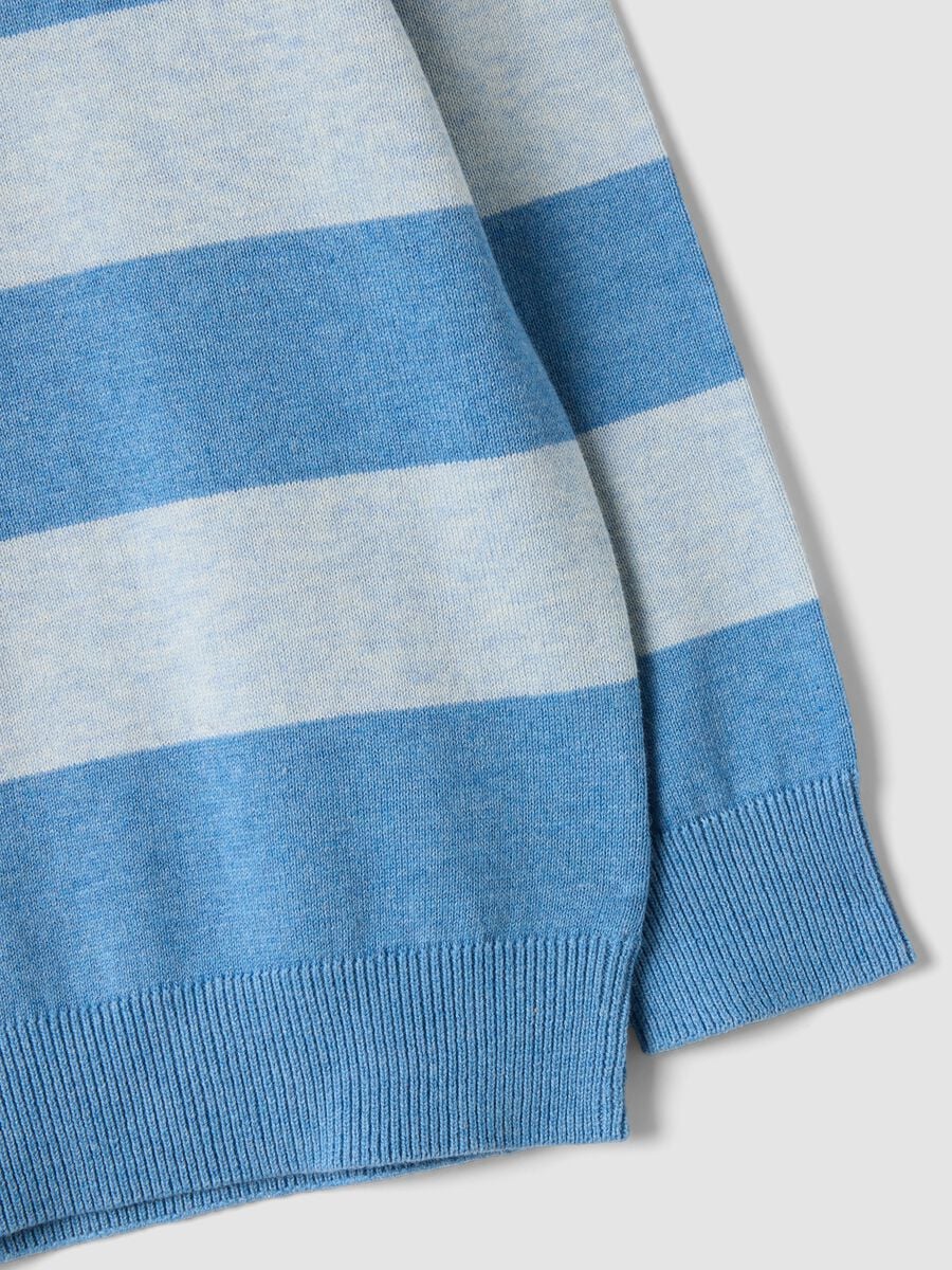 Multicolour pure cotton striped oversized fit top for boys_3