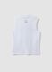 White pure cotton oversized-fit vest for boys_4