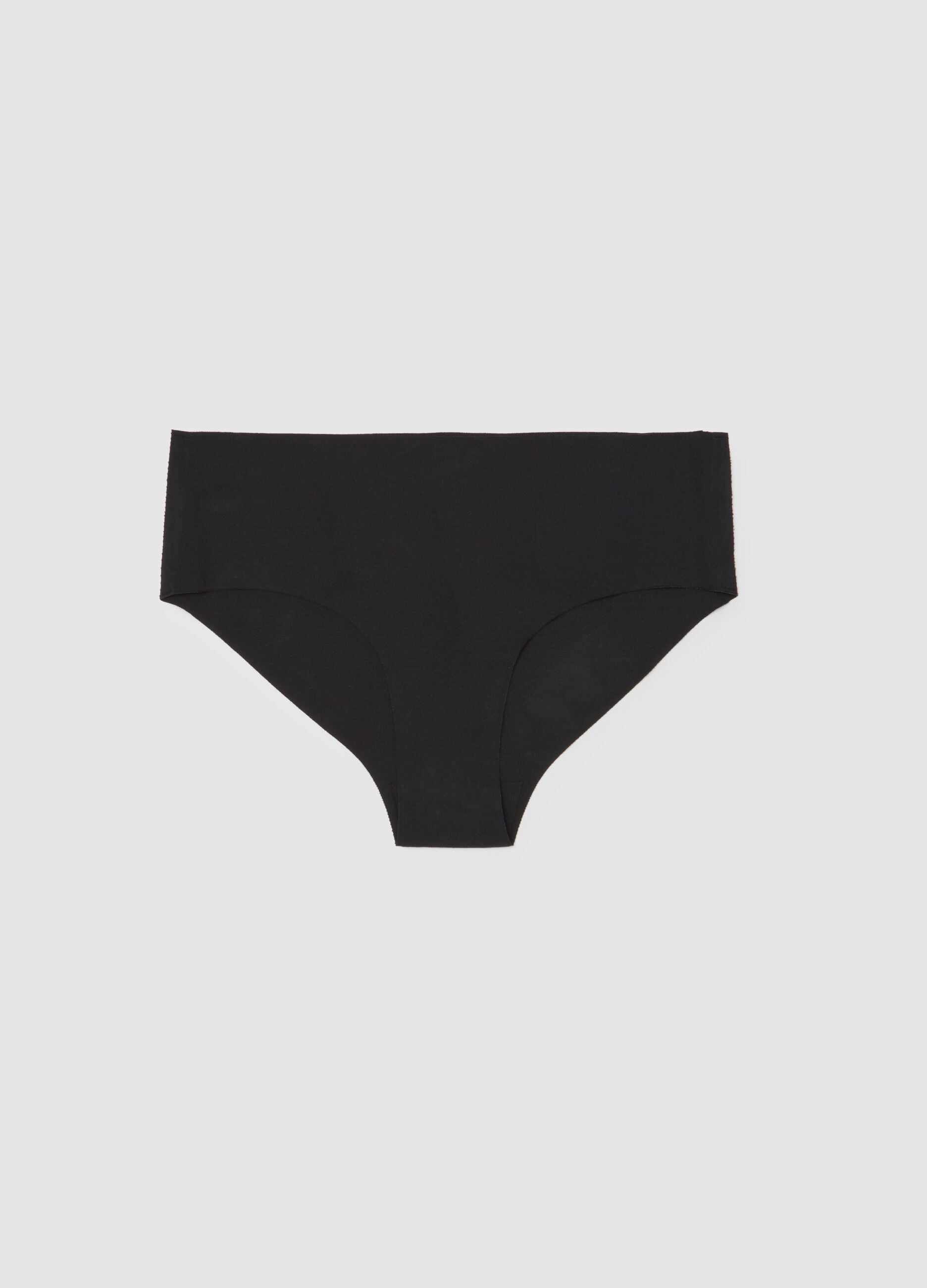 Black stretch cotton knickers