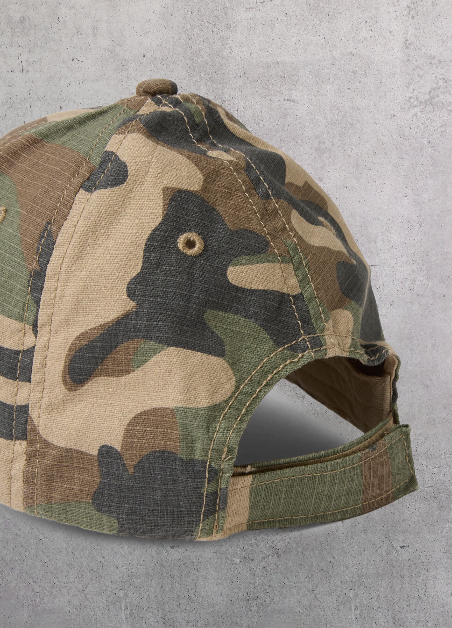 Multicolour stretch-cotton baseball cap