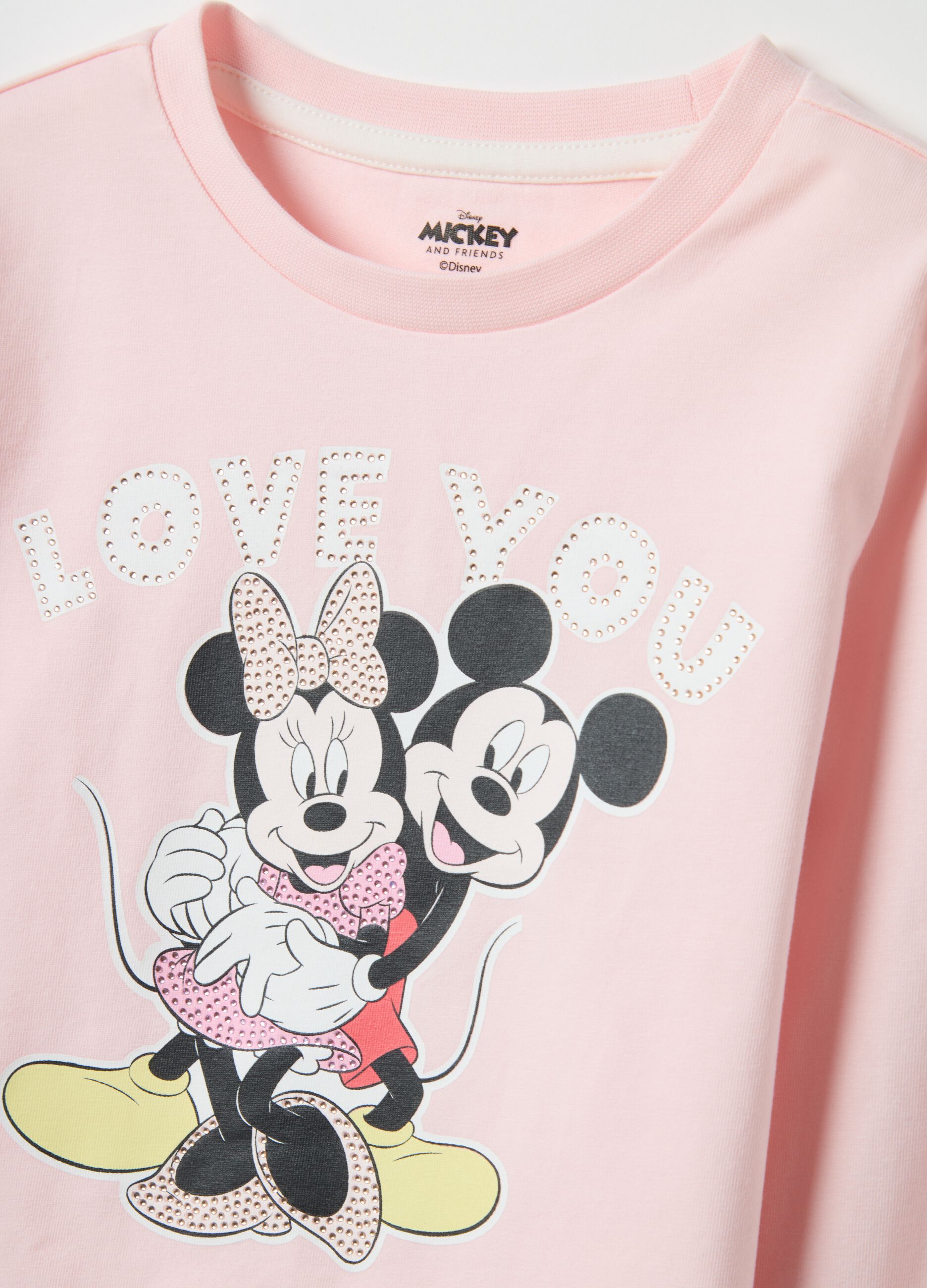 Girls' Pink Stretch Cotton Regular Fit T-shirt