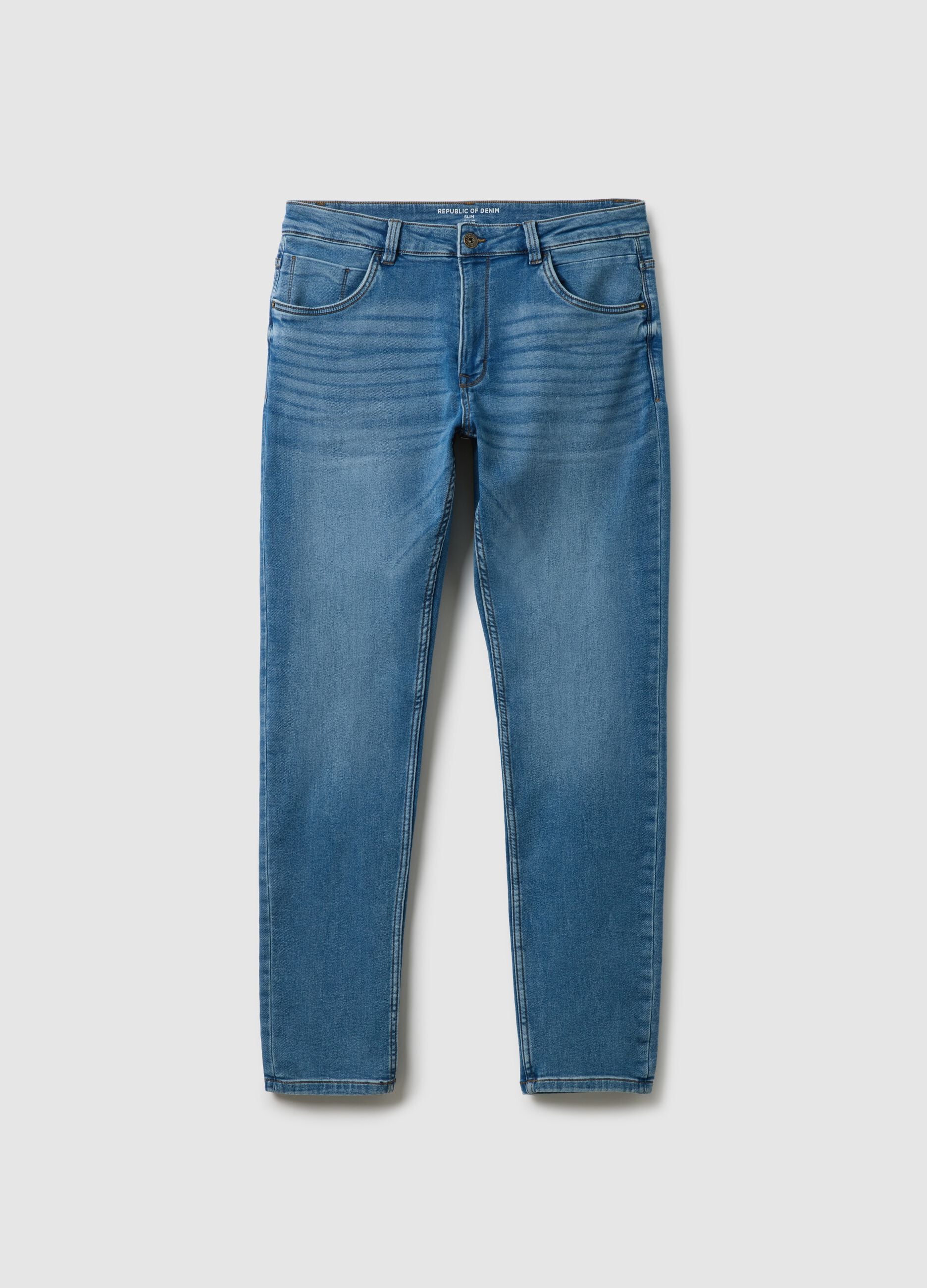 Slim Fit Blue Denim Jeans