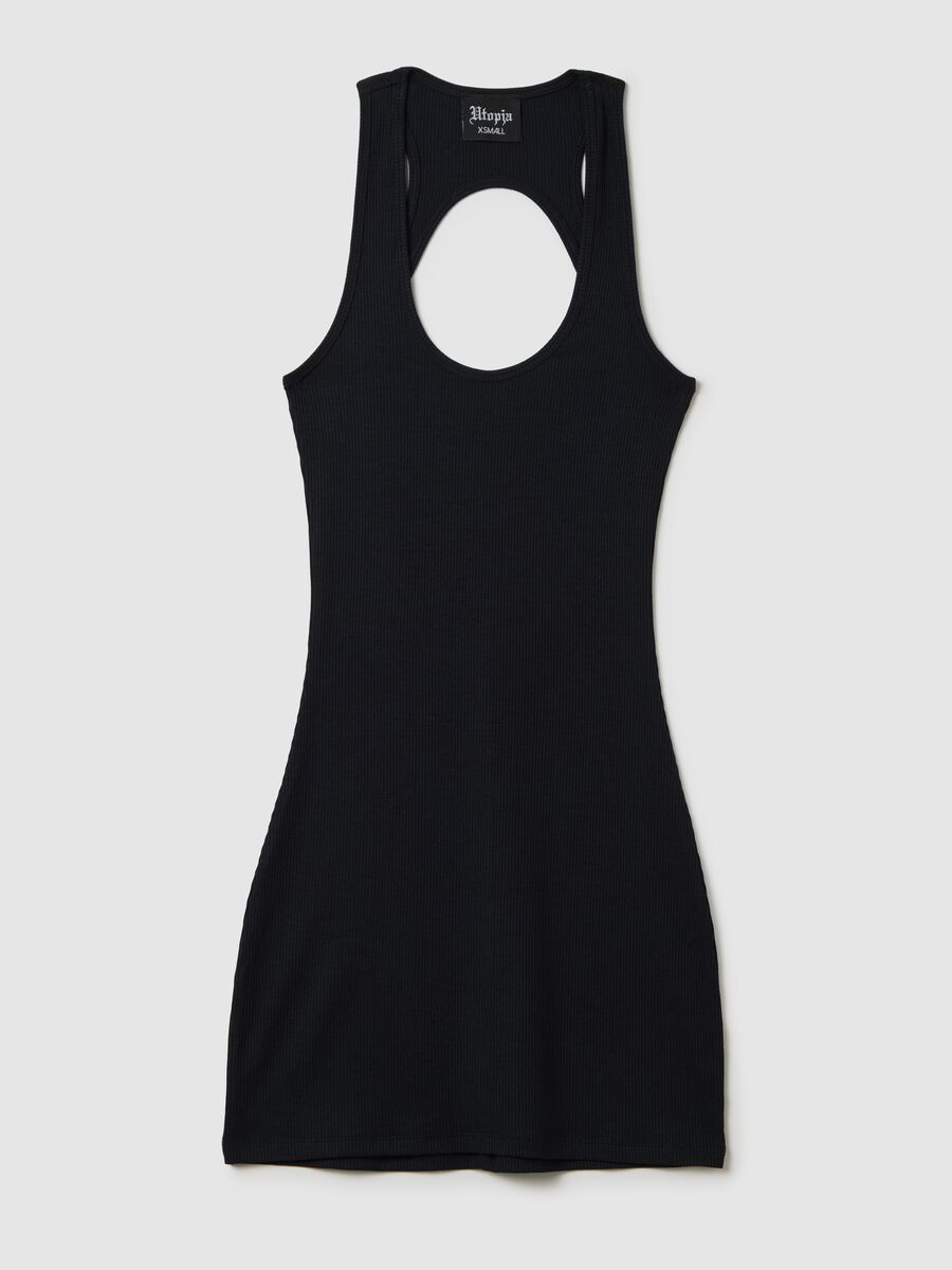 Black Backless Mini Dress_5