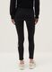 Black stretch cotton leggings regular fit with Everlast logo_2