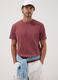 Red mercerised pure cotton slim-fit T-shirt_0