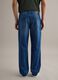 Blue cotton and linen blend denim jeans regular fit_2
