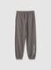 Boys' regular fit grey pure cotton jogger trousers_3
