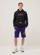 Black cotton-blend hoodie with NBA print_0