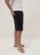 Black denim Bermuda shorts in cotton blend, regular fit_3