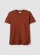 Red pure cotton regular-fit short-sleeve T-shirt_4