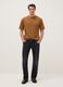 Brown pure cotton relaxed fit T-shirt_0